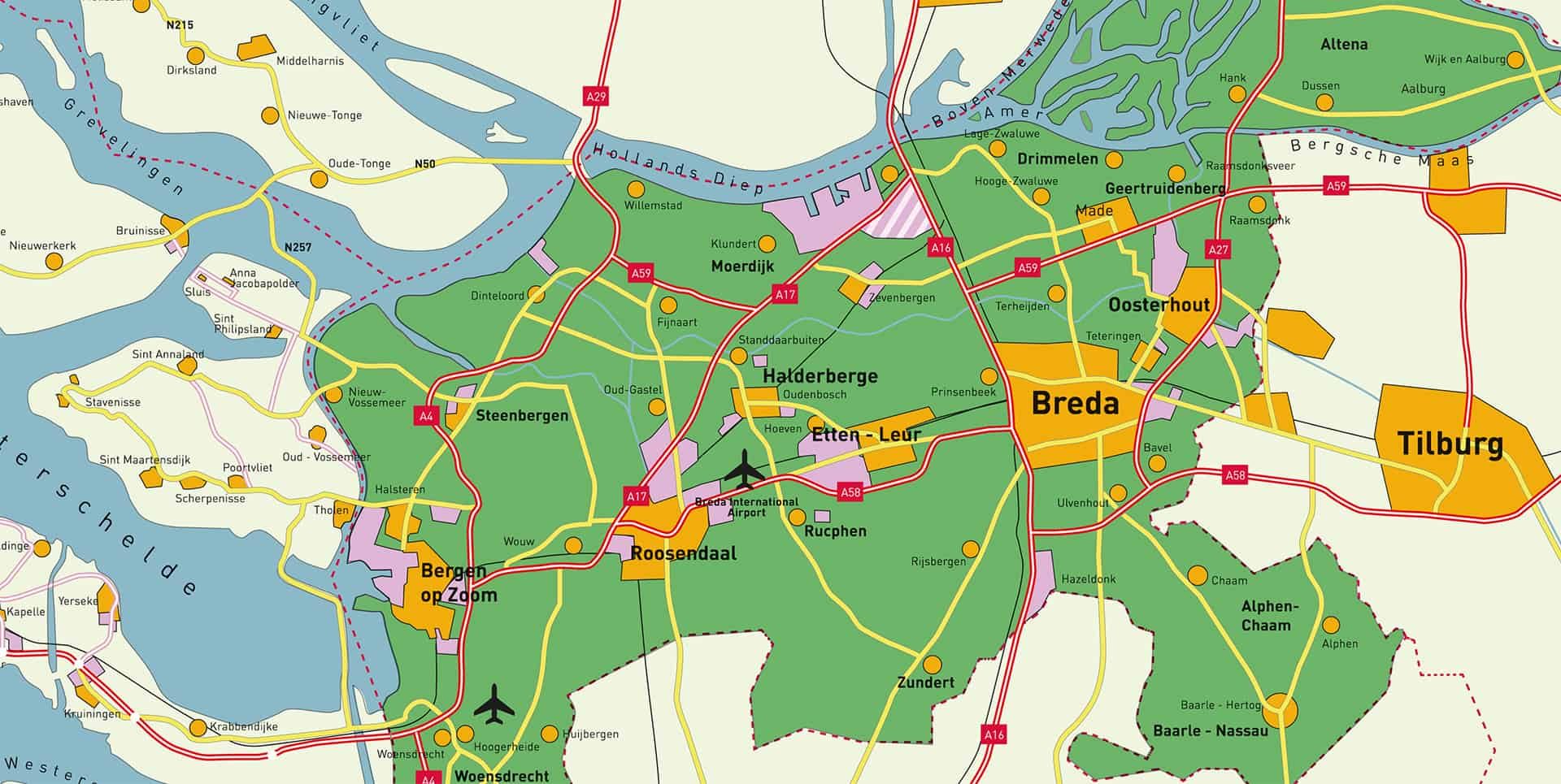 West-Brabant liggend 1920-965 uitsnede